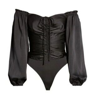 ASTR The Label Center Cinch Off The Shoulder Bodysuit Women's Size X-Small